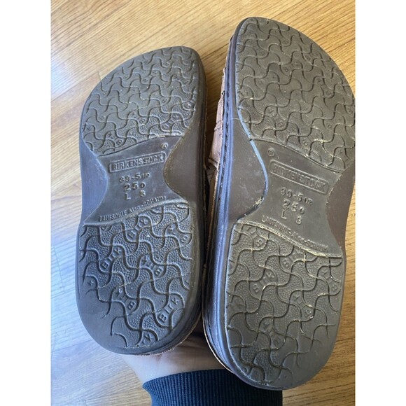 Birki's Birkenstock Brown Leather Womens Sz 8 Sandals men’s 6 Adjustable straps - Picture 8 of 10